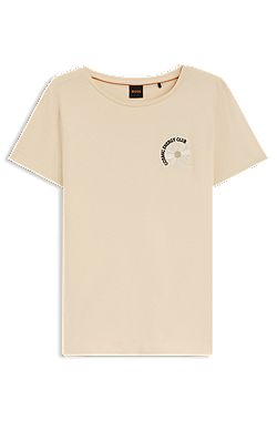 Cotton-jersey slim-fit T-shirt with printed artwork