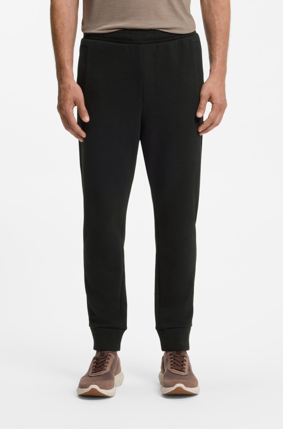 Cotton-blend tracksuit bottoms with embroidered logo