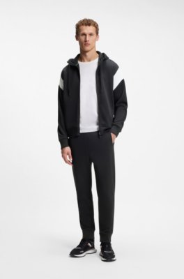 Boss Cotton-blend tracksuit bottoms with embroidered logo mjukisbyxor herr – bild 2