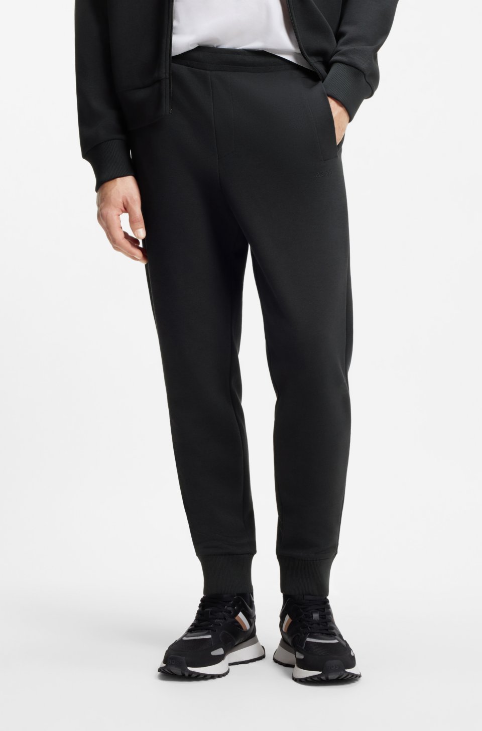 Cotton-blend tracksuit bottoms with embroidered logo