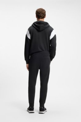 Boss Cotton-blend tracksuit bottoms with embroidered logo mjukisbyxor herr – bild 3