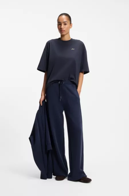 Camiseta de punto de algodón con ilustración de un eslogan