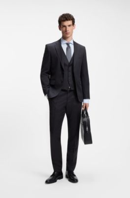 BOSS ONE slim-fit trousers, Dark Blue