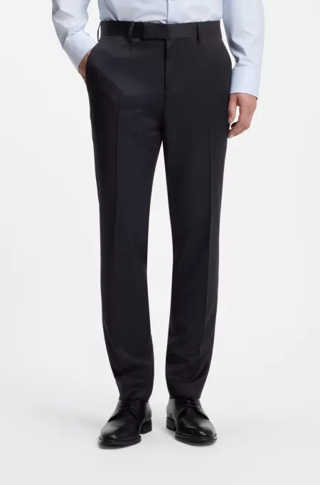 BOSS ONE Slim-fit trousers in virgin wool