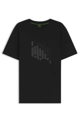 Boss Stretch-cotton T-shirt with flag artwork herr – bild 4