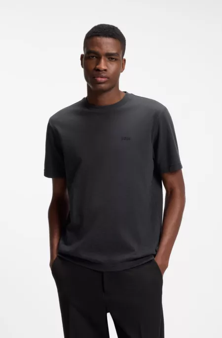 T-Shirt aus Baumwoll-Piqué mit Allover-Print