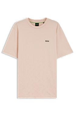 Cotton-piqué T-shirt with all-over print