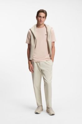 Cotton-piqu&eacute; T-shirt with all-over print, Light Pink
