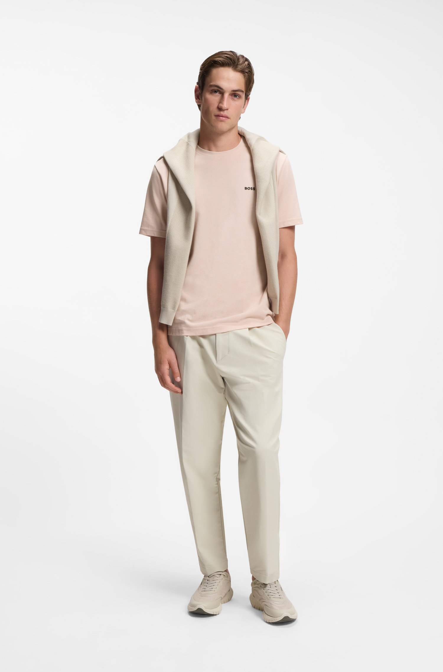 Boss Cotton-piqué T-shirt with all-over print herr – bild 2