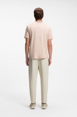 Cotton-piqu&eacute; T-shirt with all-over print, Light Pink
