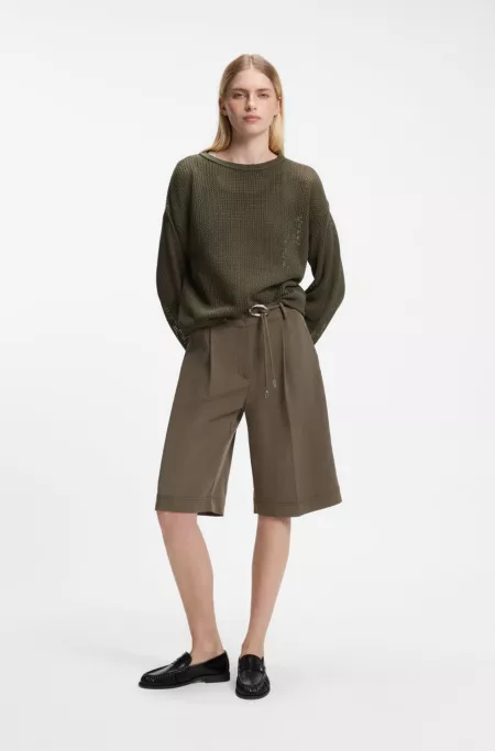 Pull Relaxed en coton avec une structure en maille