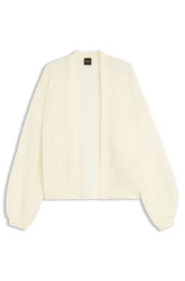 Relaxed-fit cardigan with open-knit structure 4