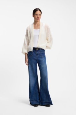 Relaxed-fit cardigan with open-knit structure 2