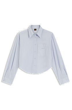 Oversized-fit blouse van katoenen popeline