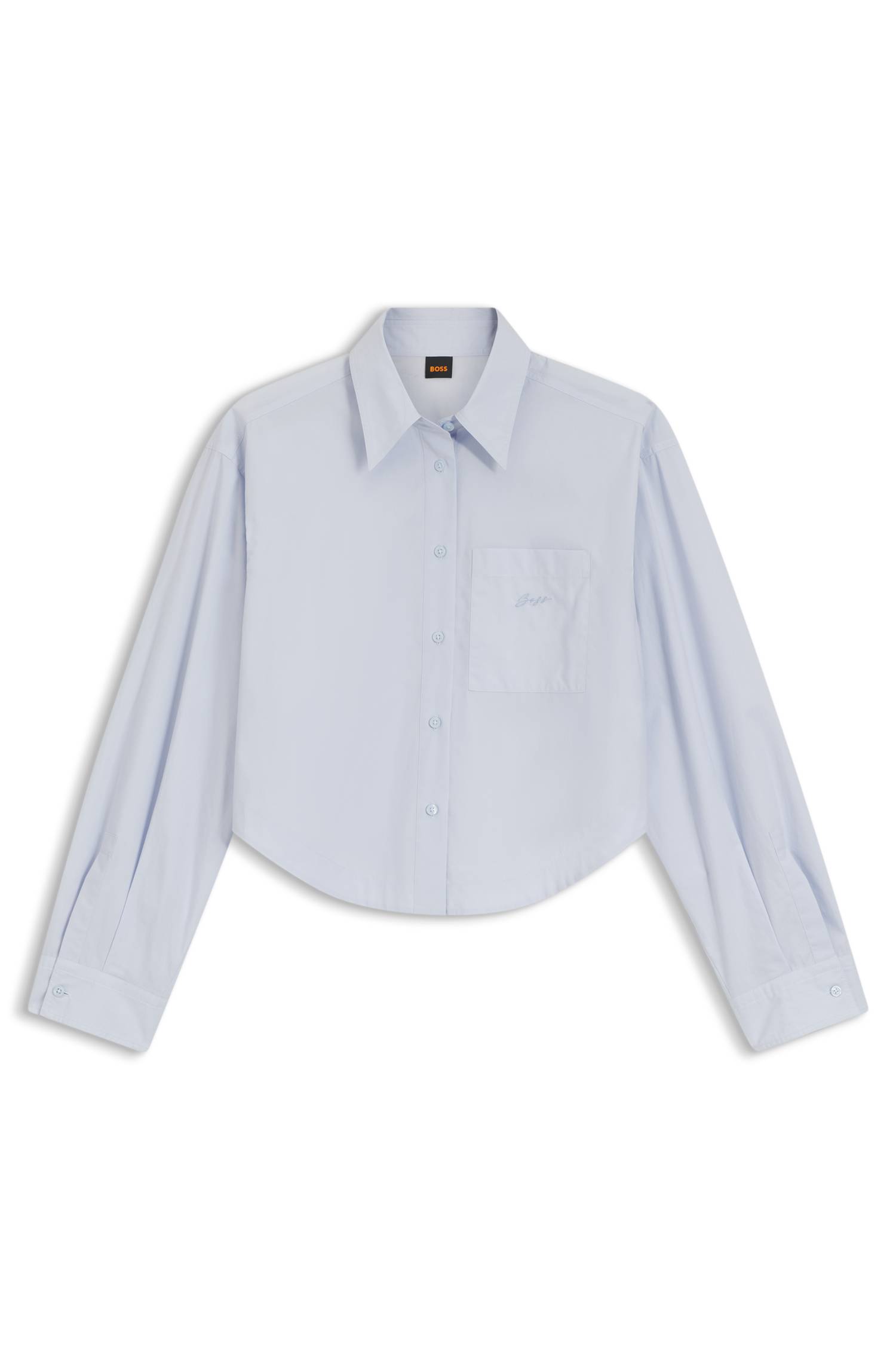 Boss Oversized-fit blouse in cotton poplin skjortor & blusar dam – bild 4