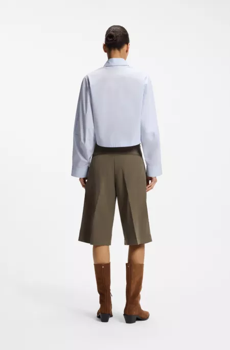 Oversized Bluse aus Baumwoll-Popeline