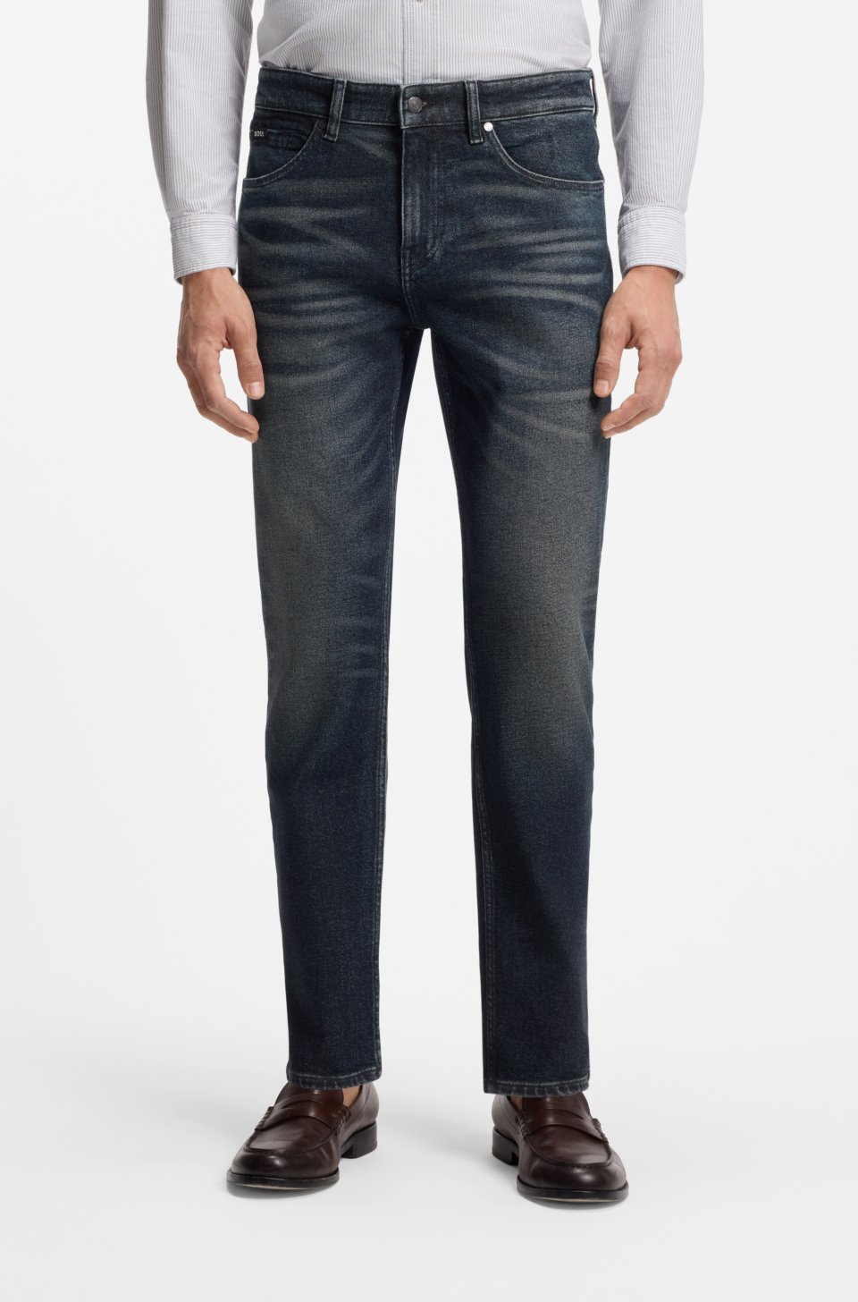 Maine Regular-fit jeans in indigo stretch cotton-blend