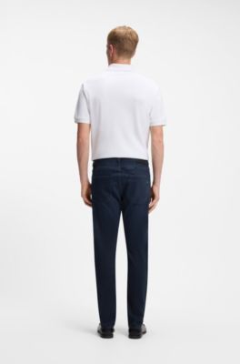 Slim-fit jeans in stretch cotton blend, Dark Blue
