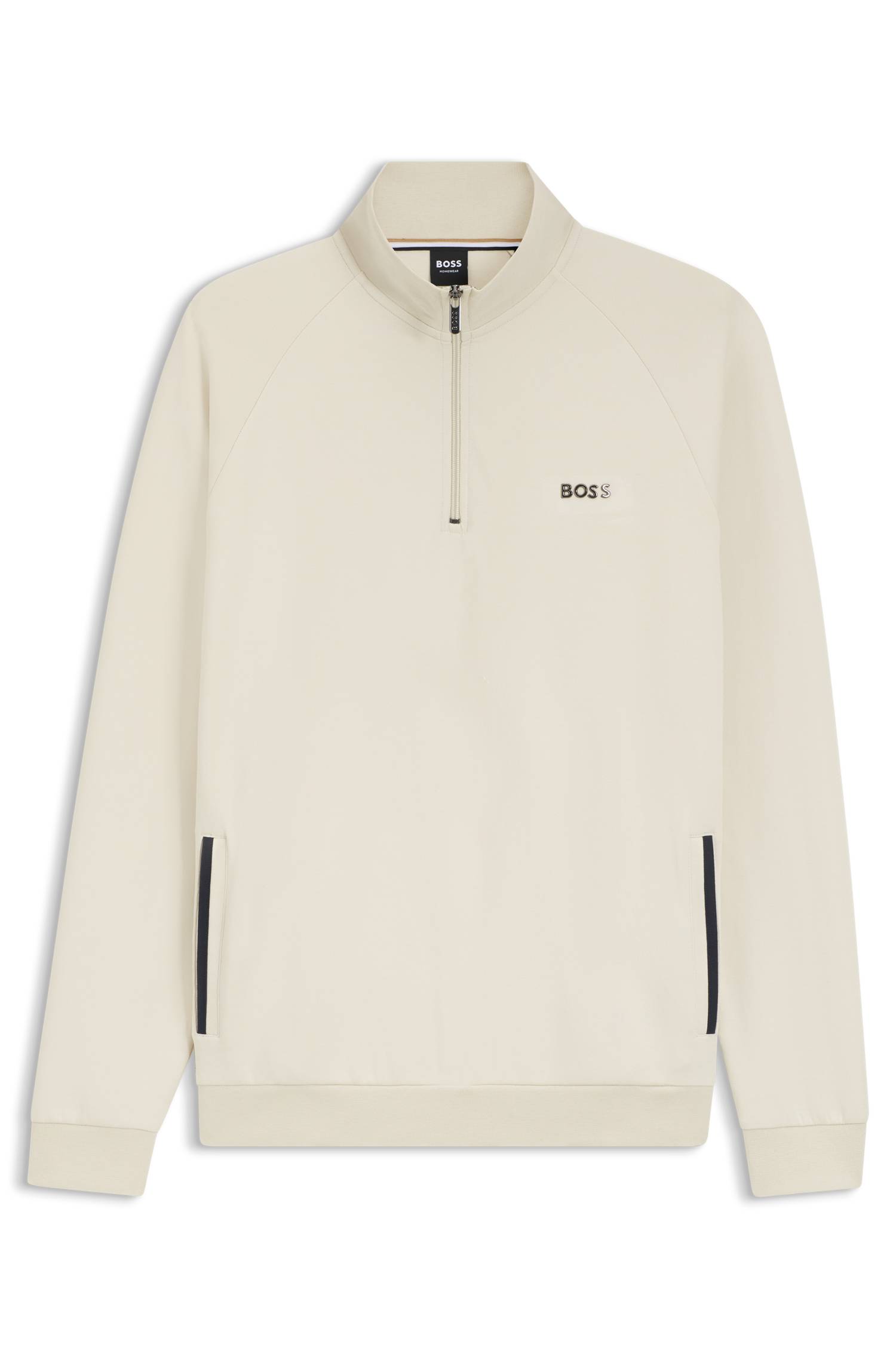 Boss Cotton-blend jacket with metallic logo jackor herr – bild 4
