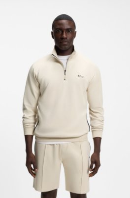 Cotton-blend jacket with metallic logo