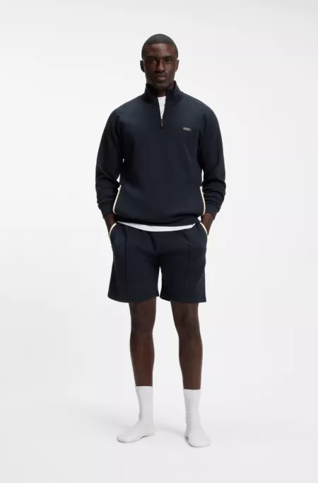Cotton-blend jacket with metallic logo