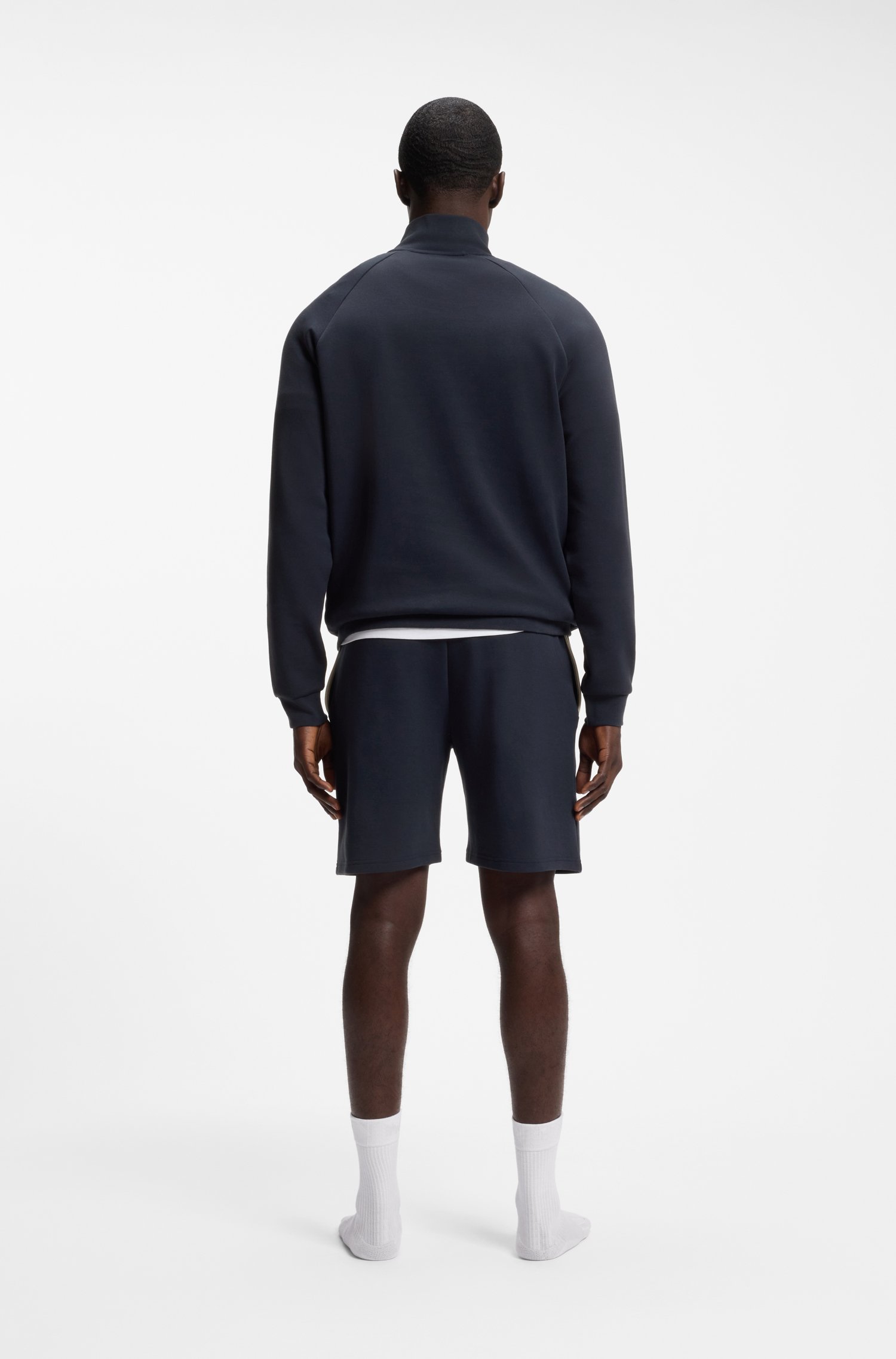 Boss Cotton-blend jacket with metallic logo jackor herr – bild 2
