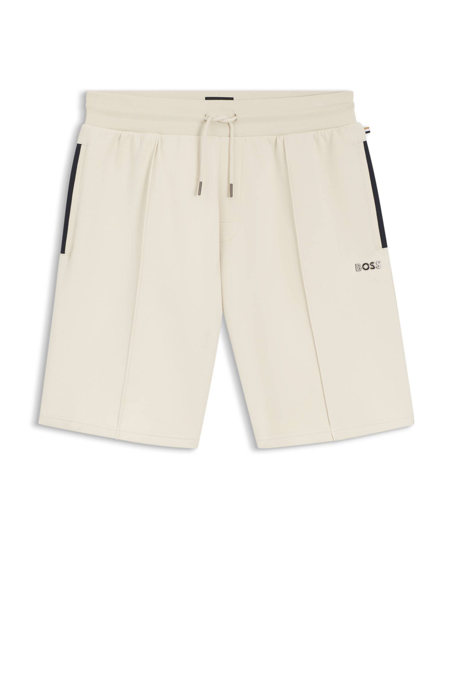 Boss Cotton-blend shorts with metallic logo herr – bild 4