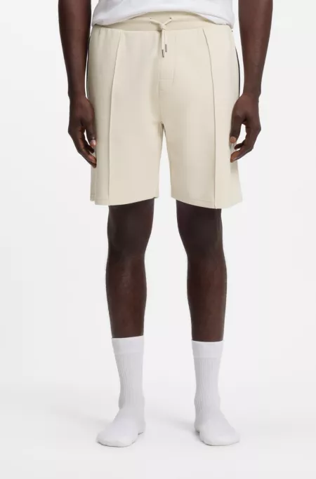 Cotton-blend shorts with metallic logo