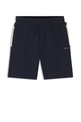 Boss Cotton-blend shorts with metallic logo herr – bild 4