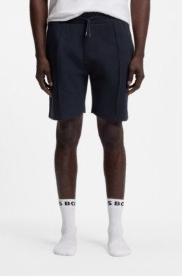 Cotton-blend shorts with metallic logo