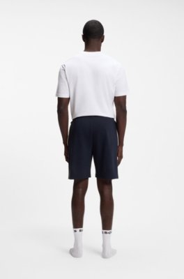 Boss Cotton-blend shorts with metallic logo herr – bild 2