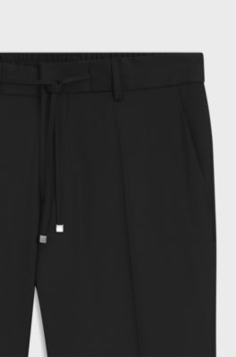 BOSS ONE slim-fit trousers, Black