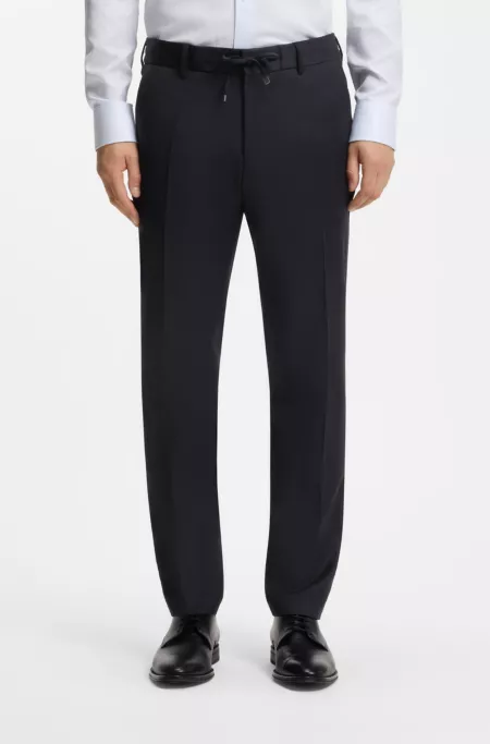 Pantalon Slim en sergé de laine vierge