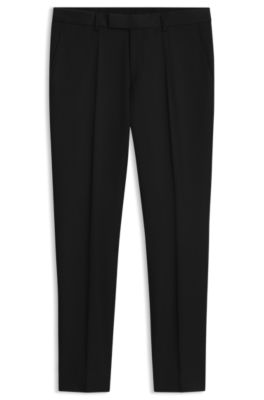 BOSS ONE virgin-wool trousers, Black