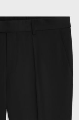 BOSS ONE virgin-wool trousers, Black
