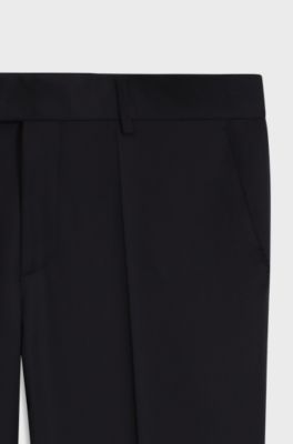BOSS ONE virgin-wool trousers, Dark Blue