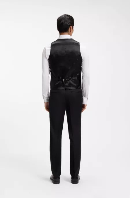 BOSS ONE virgin-wool waistcoat