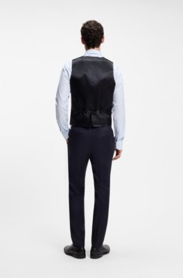 Boss ONE virgin-wool waistcoat kostymvästar herr – bild 2