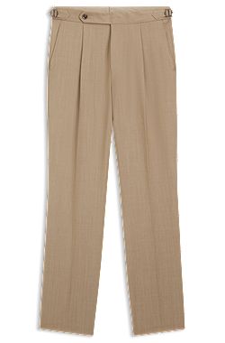 Tapered-fit trousers in virgin-wool serge
