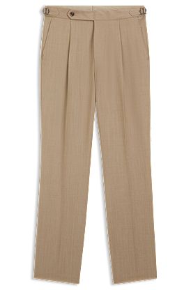 Tapered-fit trousers in virgin-wool serge