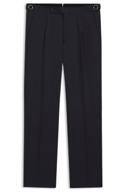 Tapered-fit trousers in virgin-wool serge
