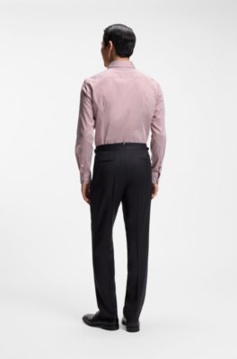 Boss Tapered-fit trousers in virgin-wool serge kostymbyxor herr – bild 2