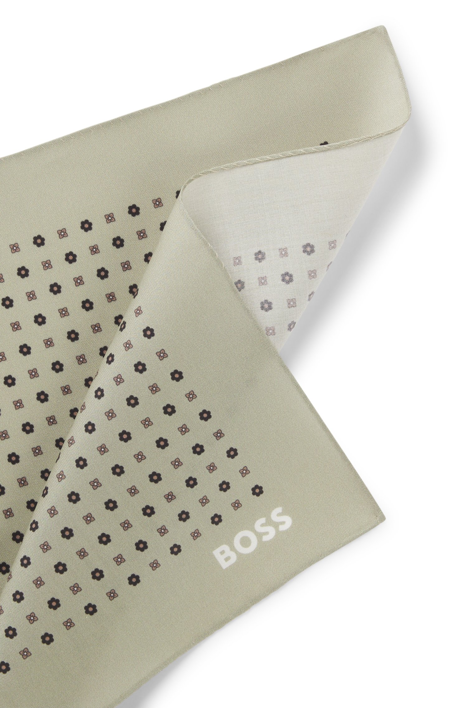 Boss Printed pocket square with logo manschettknappar & slipsnålar herr – bild 3