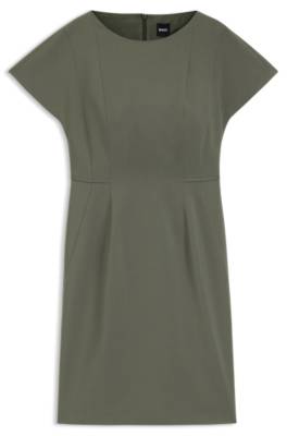 Boss Slim-fit dress in Italian stretch wool midiklänningar dam – bild 4