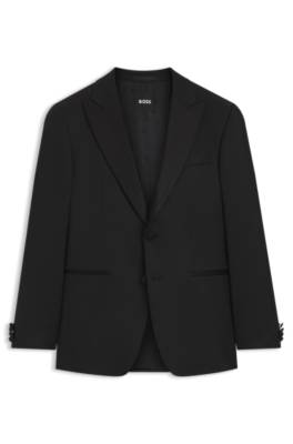 Slim-fit tuxedo jacket with silk-blend trims 1
