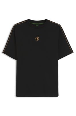 The Open cotton T-shirt with golf graphic, Black