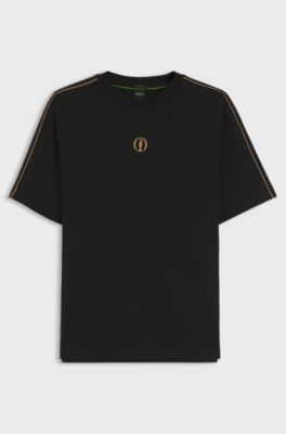 The Open T-shirt van katoen met golfgraphic, Zwart
