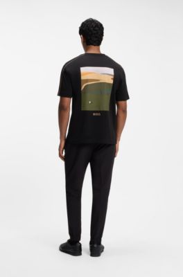 The Open cotton T-shirt with golf graphic, Black