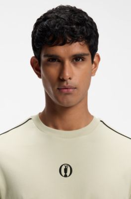 The Open cotton T-shirt with golf graphic, Light Beige