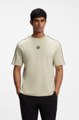 The Open cotton T-shirt with golf graphic, Light Beige